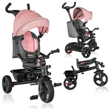 Tricycle 2 en 1 avec tige de poussée de 18 mois à 25kg LIONELO Hairi🔸 Rose