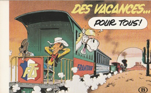 Autocollant lucky luke sncb - autocollant,