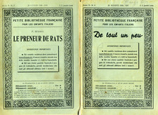 PETITE BIBLIOTHEQUE FRANCAISE Pour les Enfants Italiens N° 2 libretti N°7-8-1936