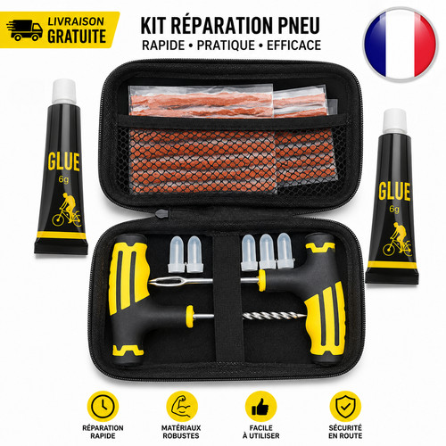 Kit réparation pneu crevaison - réparation,
