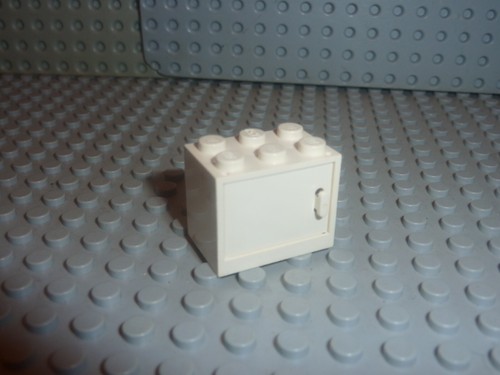 Lego white container 2x2x2 - white,