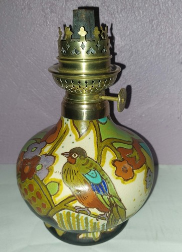 Lampe petrole faience - petrole,