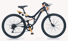 Vélo 26 Vtt Jump 6 Vitesses Amortisseur Arrière Noir Mat Noir MBM