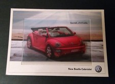 advertising postcard PROMOCARD 3D lenticular Volkswagen New Beetle Cabriolet