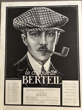 ANTIQUE PRESS ADVERTISEMENT 1924 BERTEIL CAP GAS BOILER PHI TITO LANDI