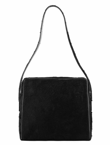 Black calfhair leather - calfhair,