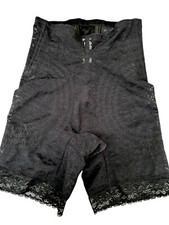 Rago Girdle Black Vintage Shape Wear Opening at Crotch 1960s sz L Made USA