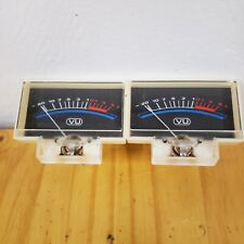 VU Meter Pair Lighted Japan Used Good