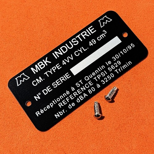 Plaque cadre mbk booster - de,