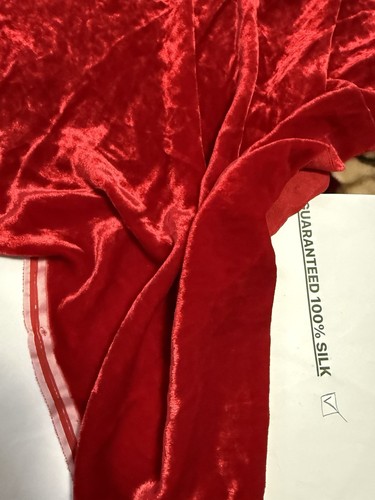 Tissu velours soie m de - soie, 2