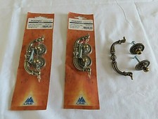 Lot 3 poignées meubles style Louis XVI laiton patiné Blister Cime réf. 6814.1