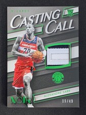 Alexandre Sarr 2024-25 Panini Noir Casting Call Patch Green 09/49 RC #CCM-SAR