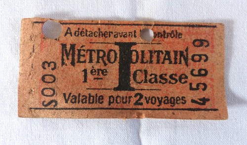 Ancien ticket metropolitain - ticket,