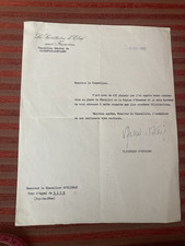 MANUSCRIPT VALERIE GISCARD D'ESTAING LE SECRETAIRE D'ETAT AUX FINANCES 11/1960