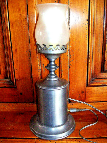 Petite lampe étain - lampe, avec