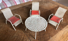 Ancien salon jardin miniature dans le goût des meubles en fer forgé vers 1900