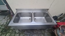 Evier inox de cuisine 2 bacs
