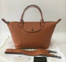 LONGCHAMP  Le Pliage Cuir S Handbag Nuts- Leather New