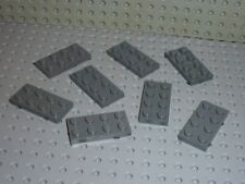 8 plaques plates 2x4 LEGO ref 3020 Dkstone Set 10188/8039/6210/6753/6208/10134..