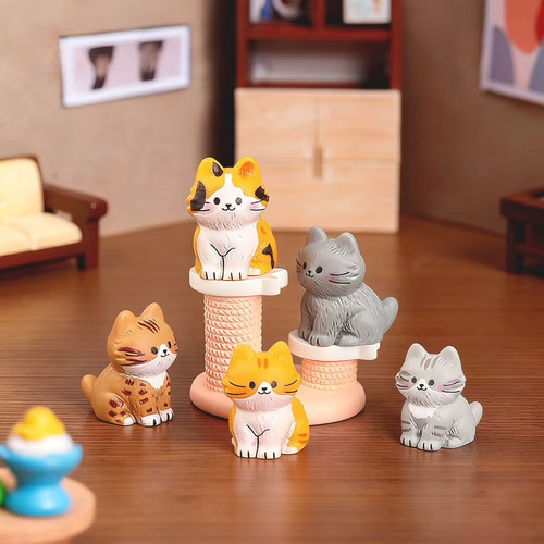 Mini figurines chats resine - mini,