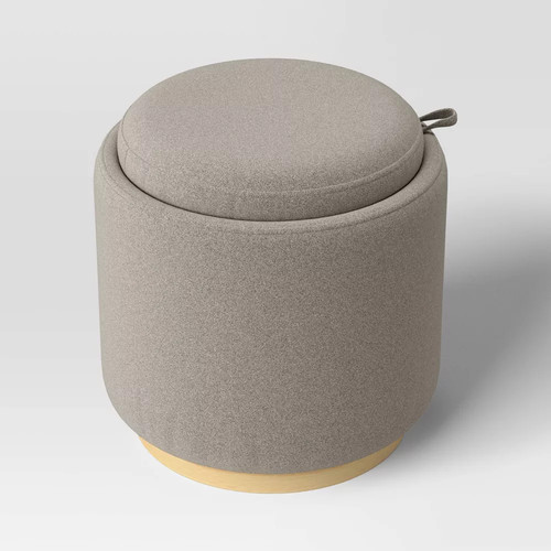 Round upholstered storage - round,