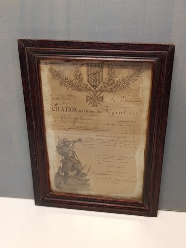 Cadre diplôme soldat - et,