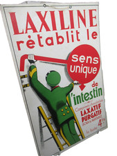 BEAUTIFUL ADVERTISING PHARMACY MEDICINE "PURGATIVE LAXILINE" 1940-50 Signed R. CAVAUD