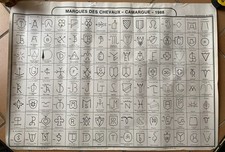 poster - map - Marques des Chevaux Camargue - 1988 - 77x55