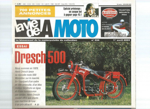 Vie moto n 3334 - de, la