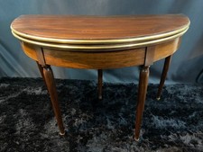 Table demi-lune acajou fin