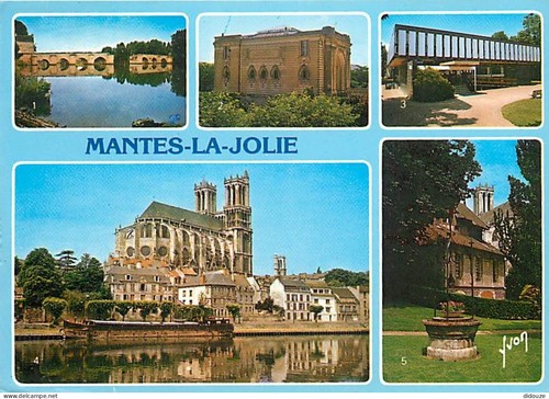 Carte postale mantes la - carte,