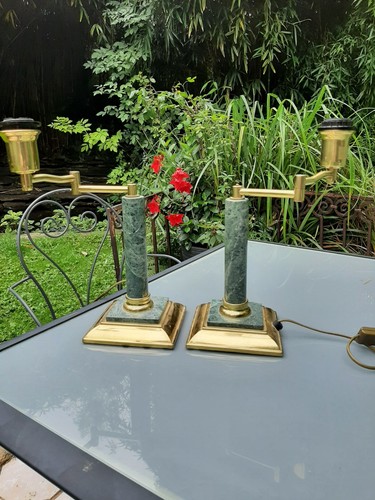 Paire lampes laiton - paire,