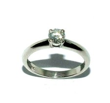 Femmes Beau Platine Fiançailles Bague Parure Avec Solitaire Diamant Taille UK M