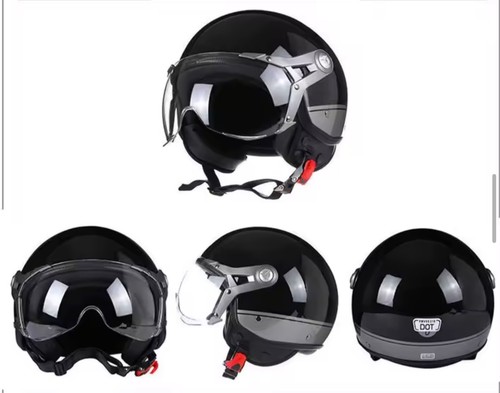 Casque moto vintage avec - casque, de