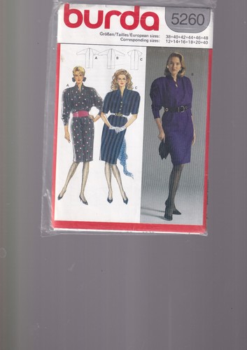 Patron burda 5260 robe - , n°5260