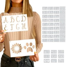 45PCS Pochoir Lettre Alphabets