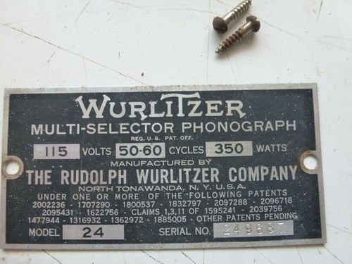 1937 wurlitzer model - wurlitzer,