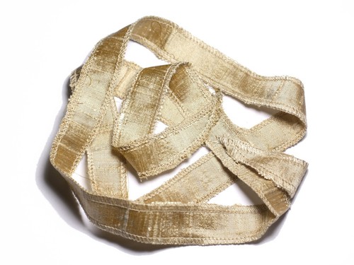 Collier ruban soie sauvage - collier,