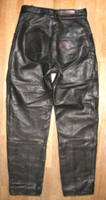 Frank Thomas Femmes Jean en Cuir/ Motard- Pantalon Cuir Noir Env. Taille 38