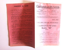 Brochure  Carburateur Zénith
