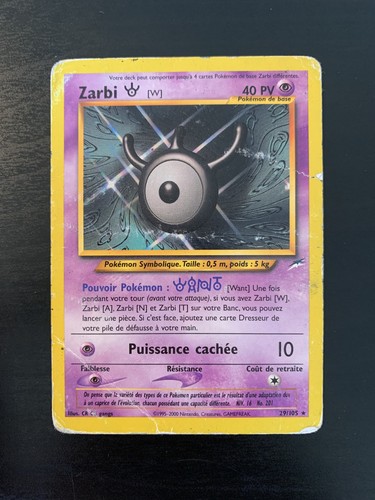 Carte pokémon zarbi - carte,