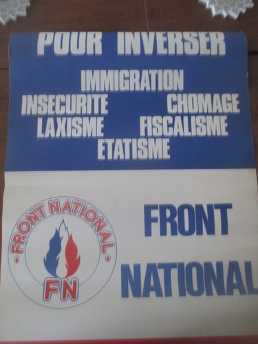 Affiche front national - front, fn