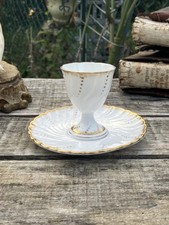 Coquetier sur dormant - Sarreguemines, Minton - Modèle Louis XV - Porcelaine