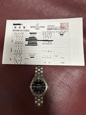 BREITLING Aerospace E65062 Black Dial Titanium Quartz Watch Vintage Model