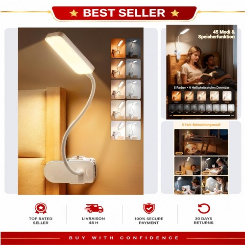Lampe pince led sans - à,