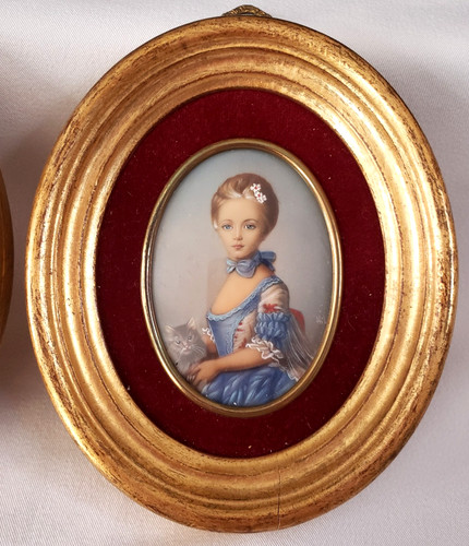 Peinture miniature fillette - peinture,