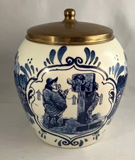 Delfts Blauw Tobacco Jar Humidor Delft van ROSSEM Hand Painted Toeback Anno 1750