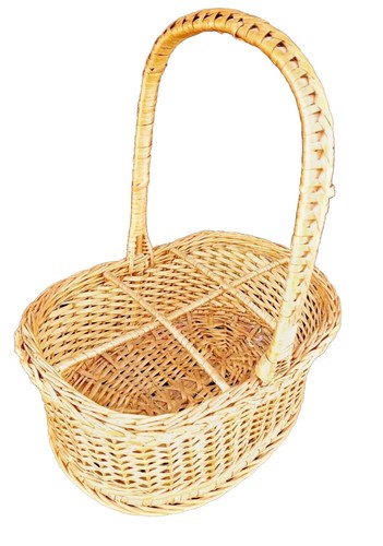Ancien panier osier avec - osier,