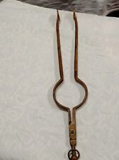 Antique Lamp Holder / Lantern Clamp - Brass/Metal - 42cm - 370g - Vintage 