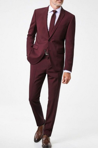 Costume homme bordeaux taille
